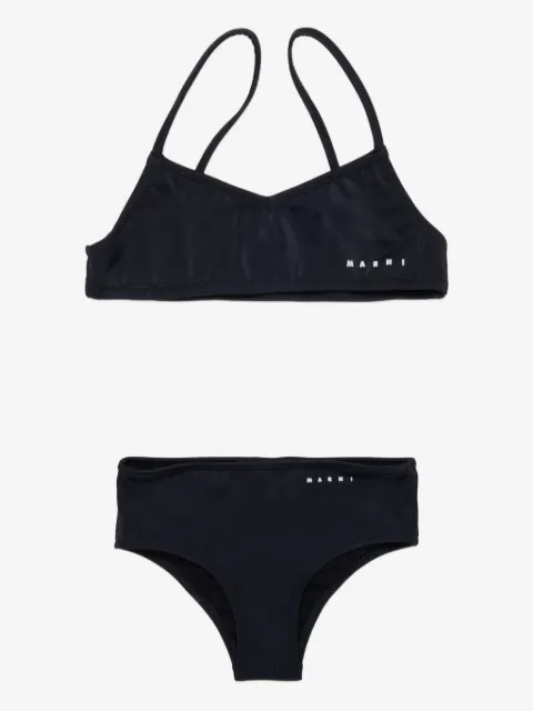 Marni Kids logo-detail bikini (set of two)