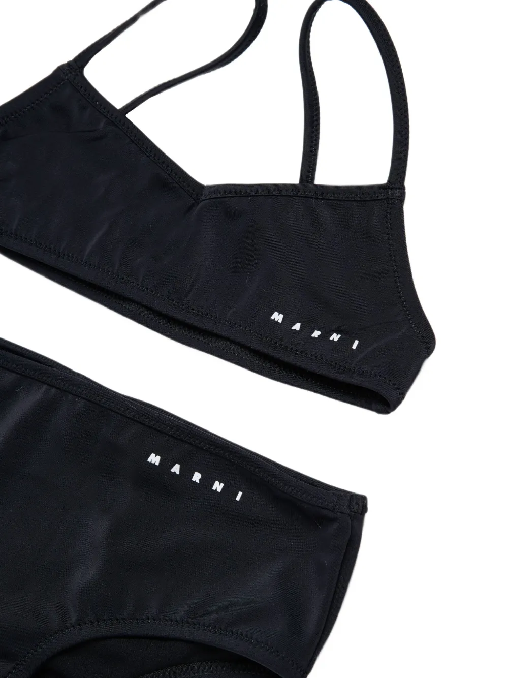 Marni Kids Bikini met logodetail Zwart