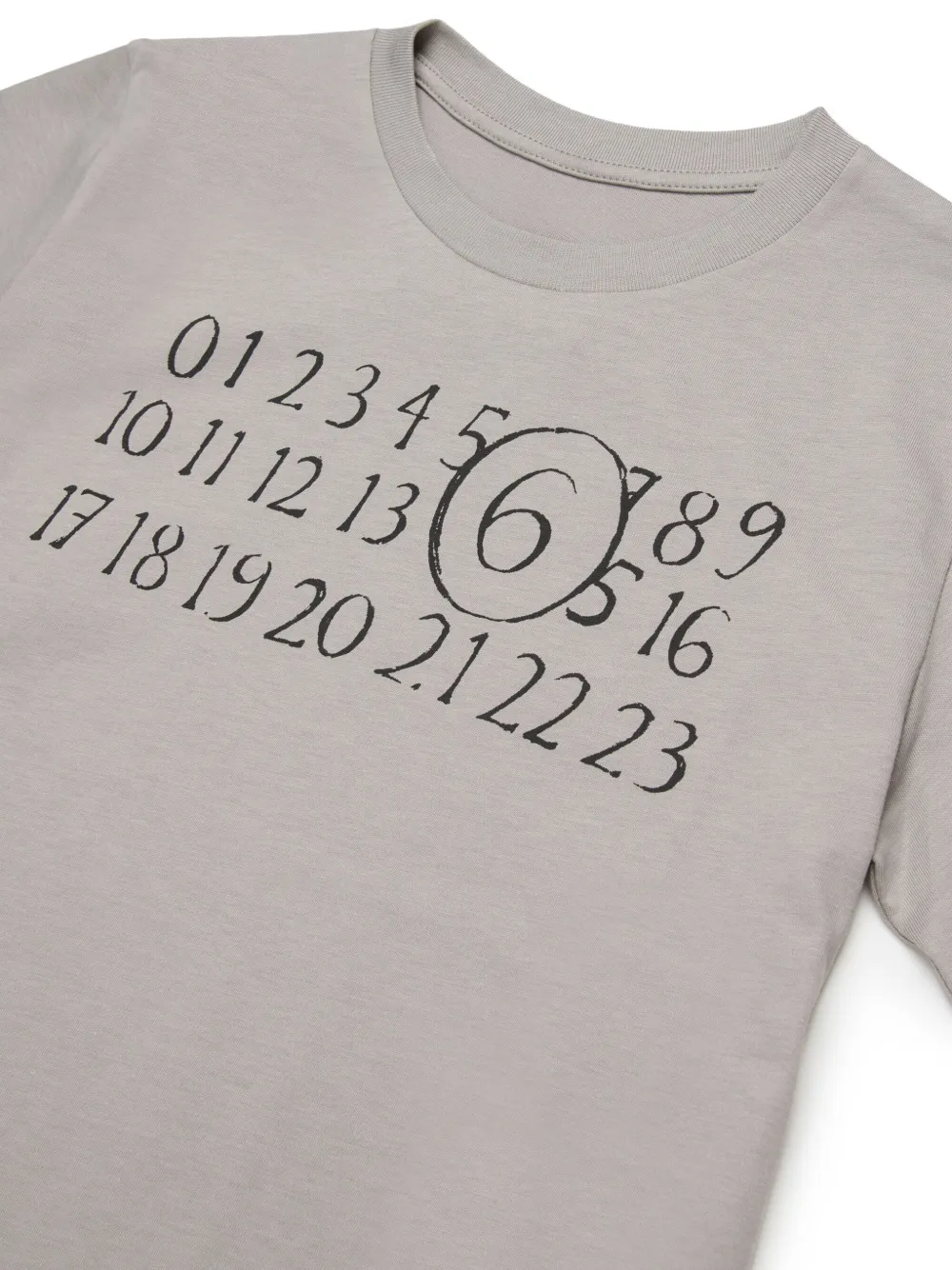 MM6 Maison Margiela Kids T-shirt met ronde hals Grijs
