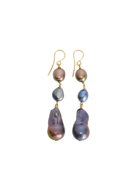 Jil Sander aretes con diseño largo