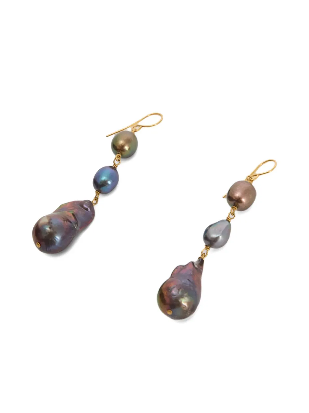  Jil Sander Dangle Earrings - Gold 