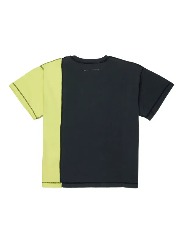 MM6 Maison Margiela Kids Colourblock short-sleeve T-shirt | Black