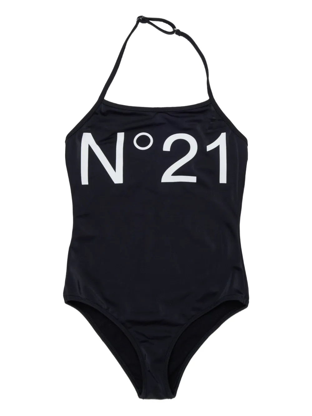 Nº21 Kids Costume intero con logo - Nero