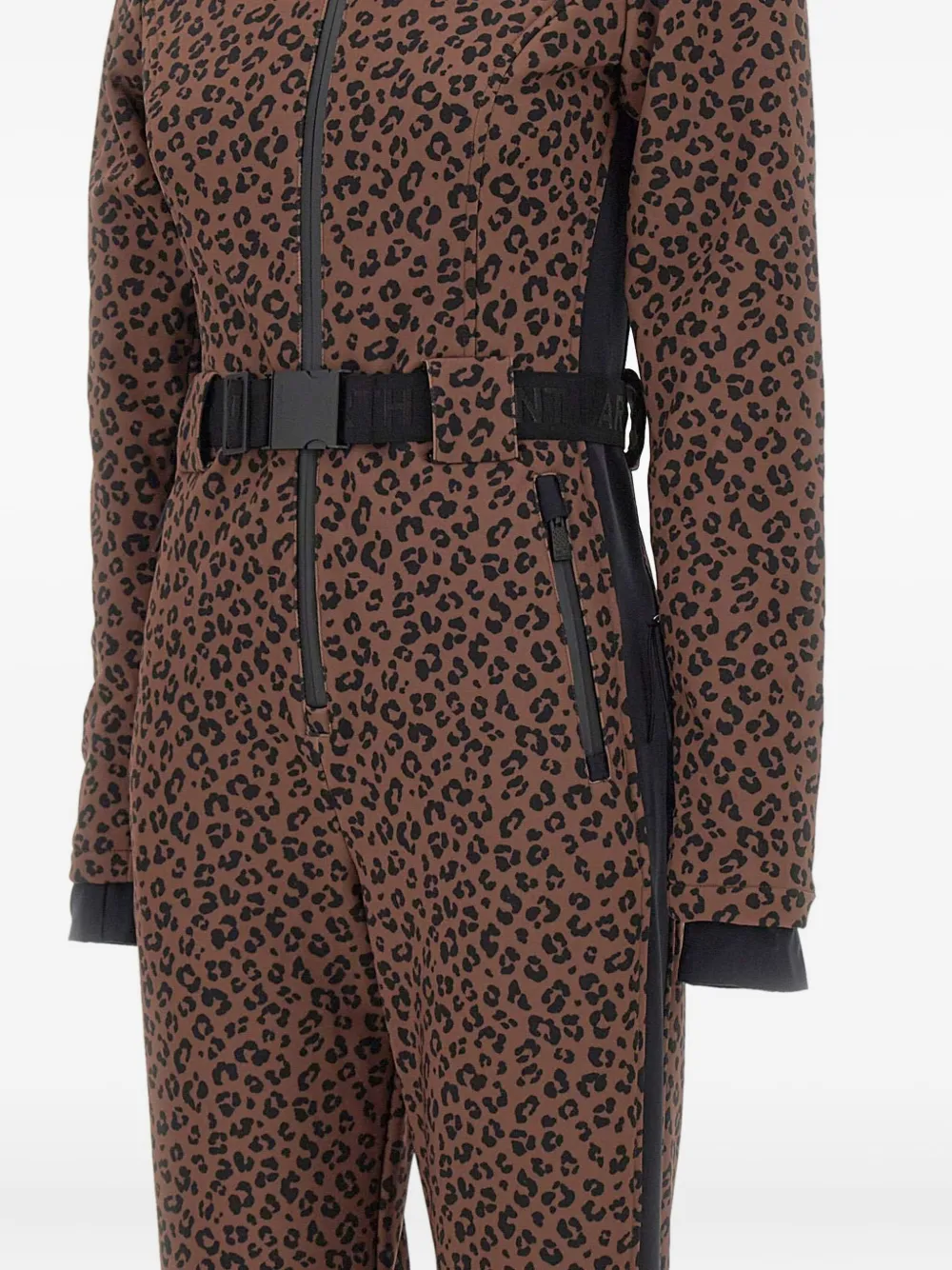 Mc2 Saint Barth Garmisch Animal-print Ski Suit In Brown