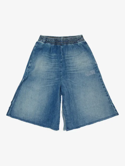 MM6 Maison Margiela Kids short en jean à taille élastiquée