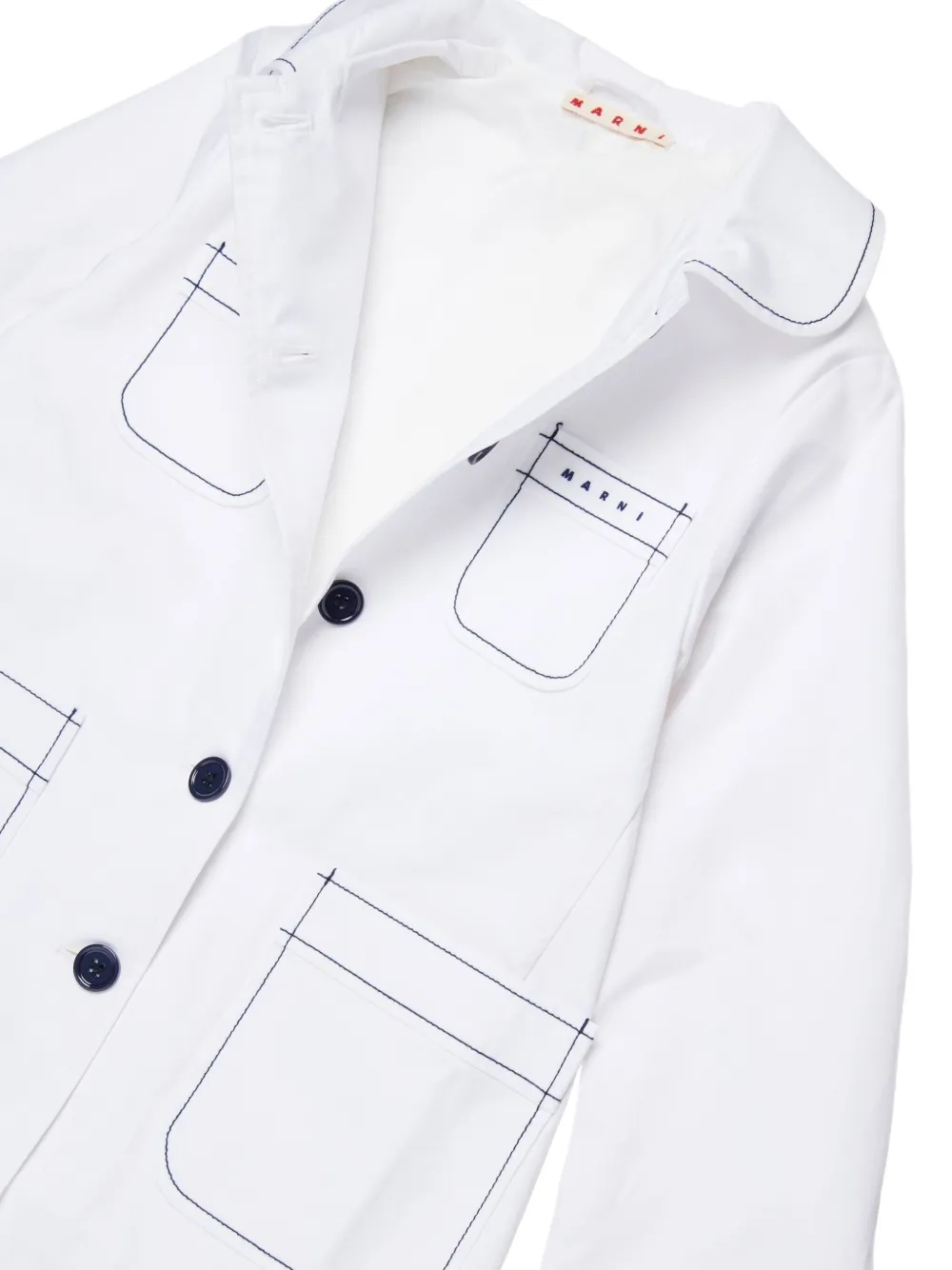 Marni Kids Katoenen jack met zak Wit