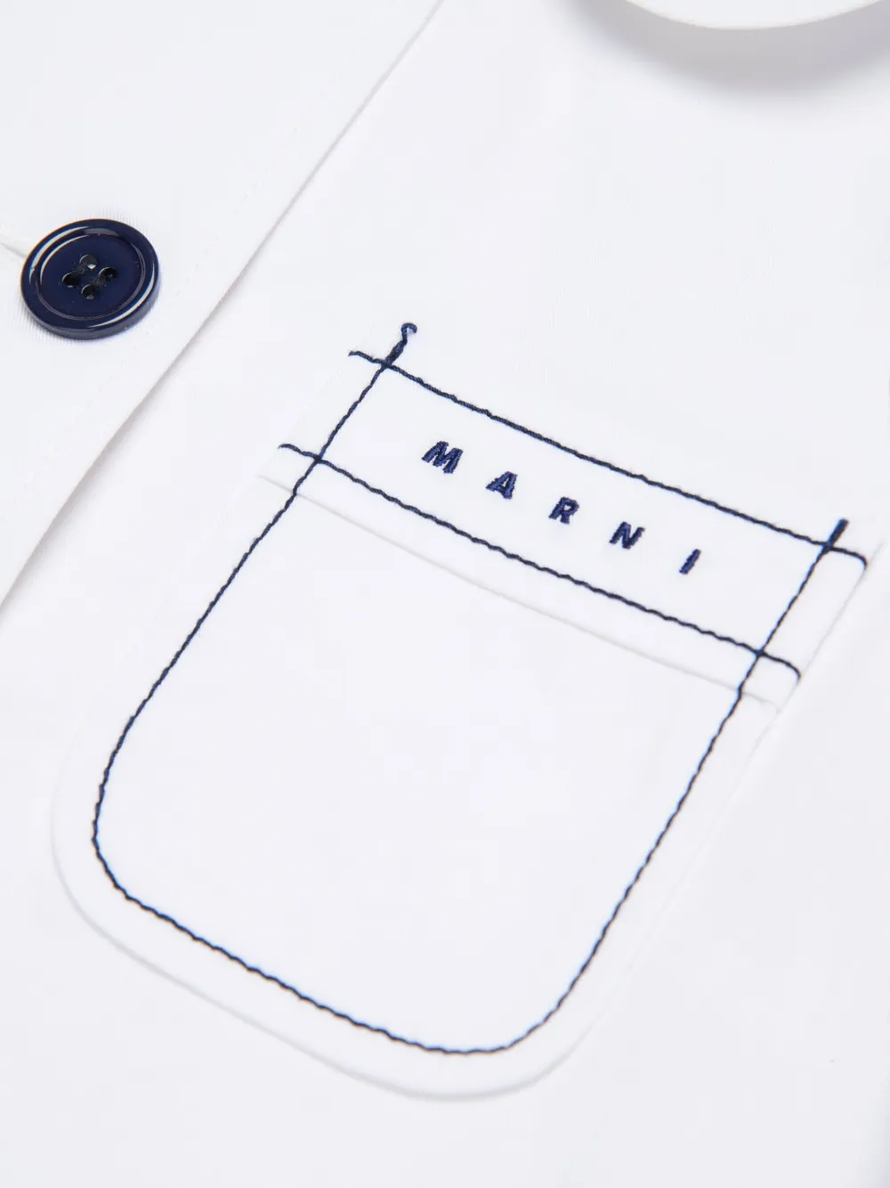 Marni Kids Katoenen jack met zak Wit