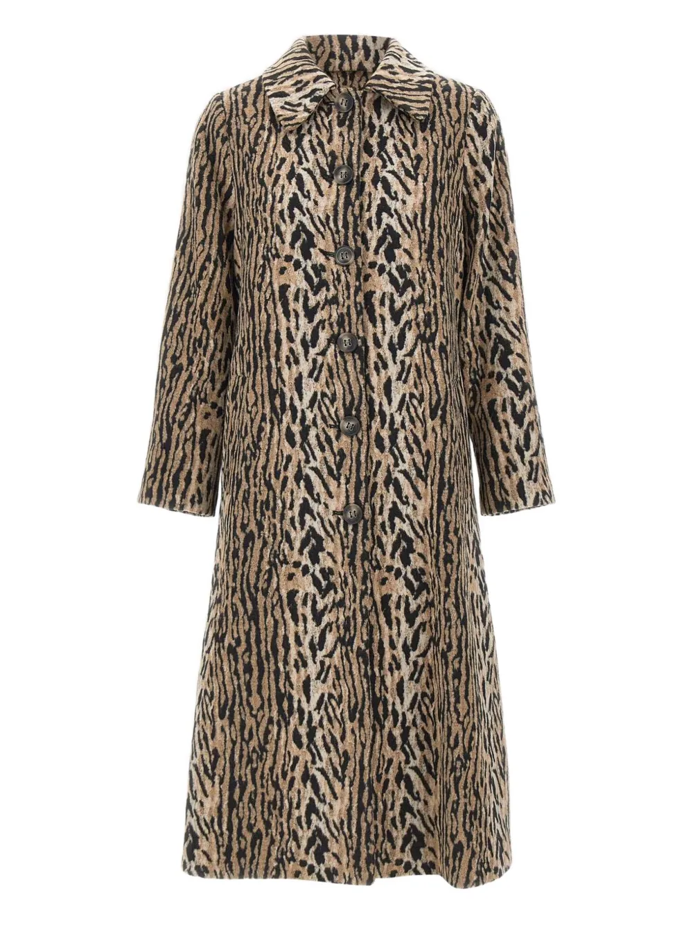 Rixo London Milly Animal-print Coat In Neutral