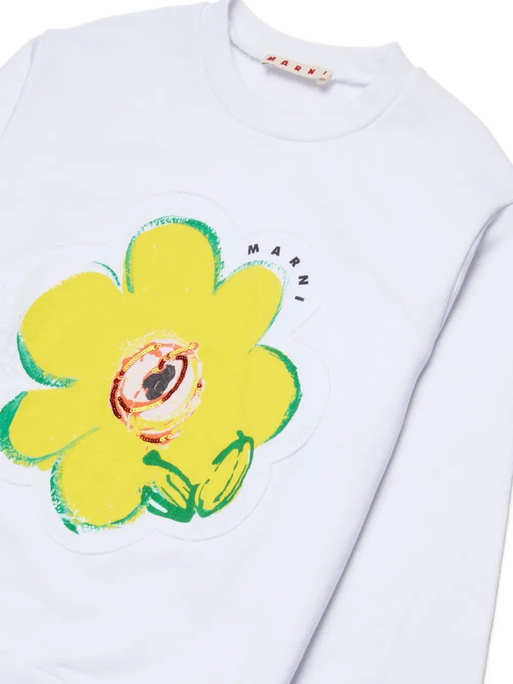 Marni Kids Sweater met pailletten Wit