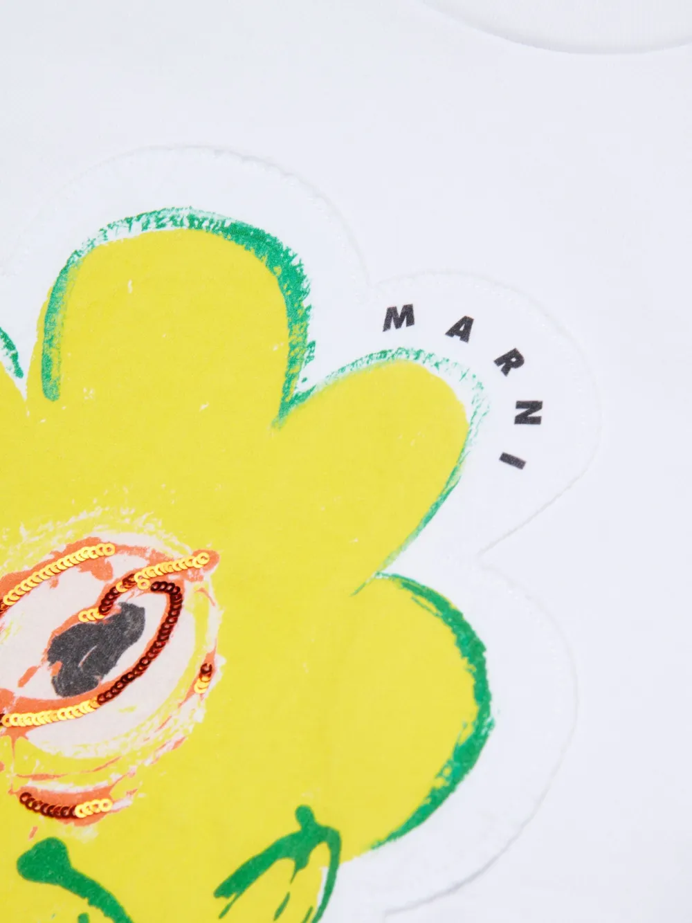 Marni Kids Sweater met pailletten Wit