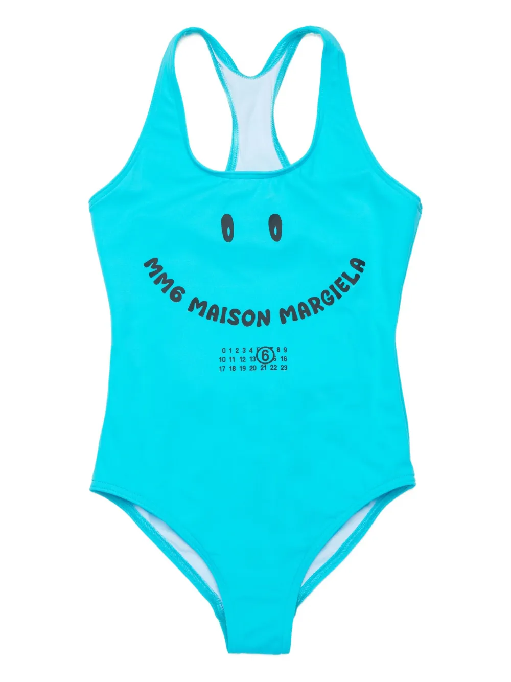 MM6 Maison Margiela Kids Costume da bagno con scollatura posteriore - Blu