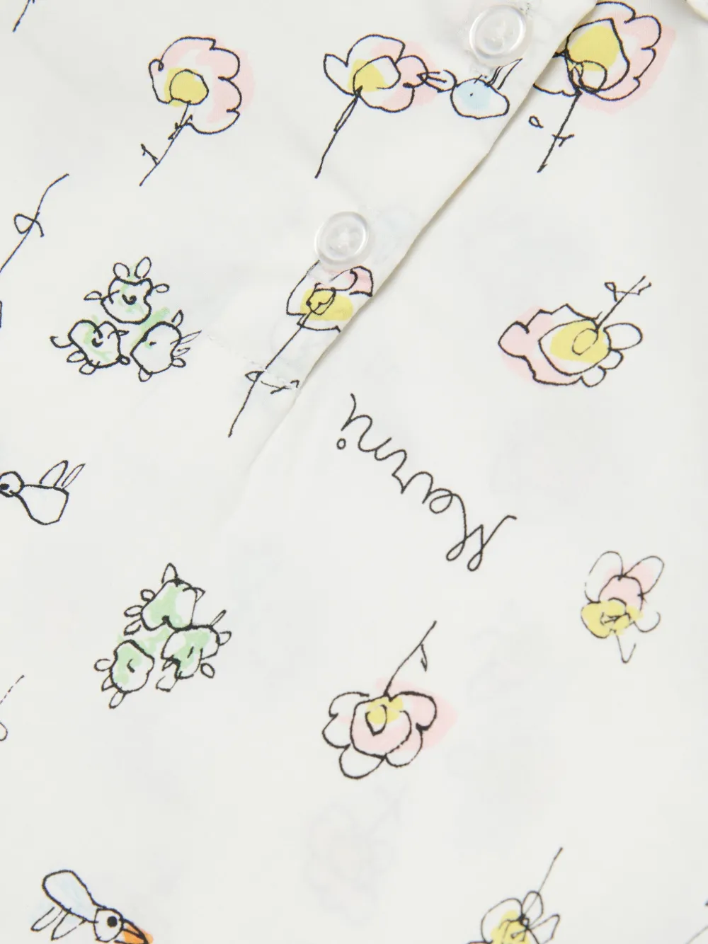 Marni Kids Shirt met bloemenpatroon en korte mouwen Wit