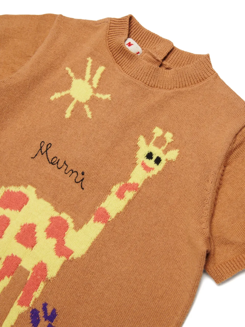 Marni Kids Shortsset met girafpatroon Bruin