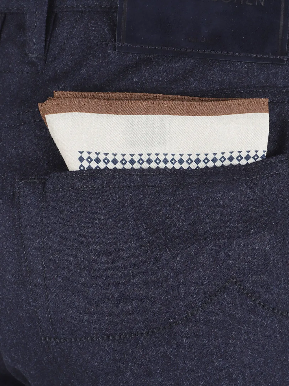 Jacob Cohën Broek met logopatch Blauw