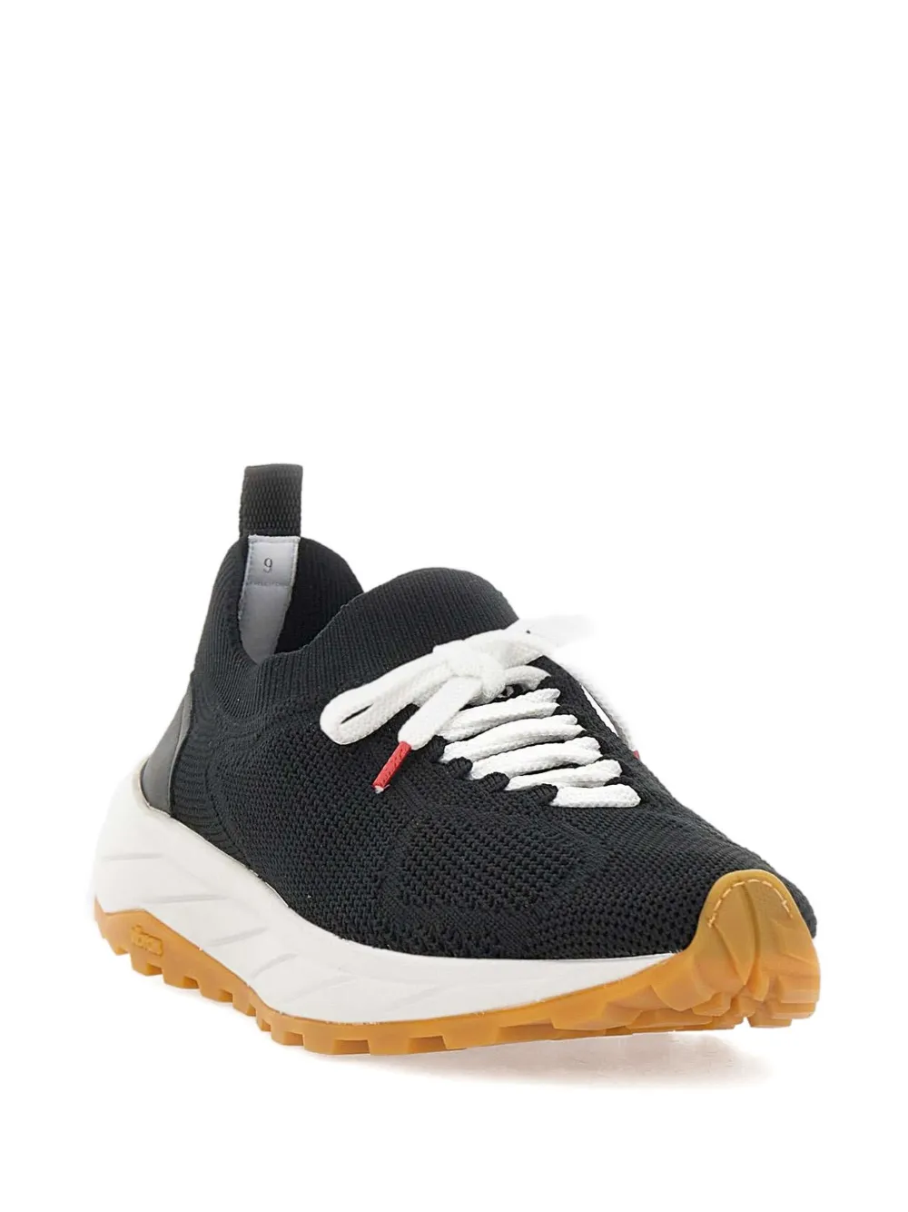 Kiton Sneakers met leren vlakken Zwart