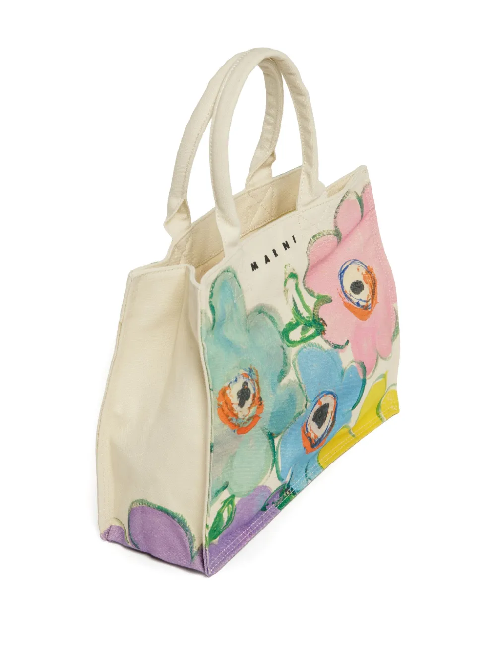  Marni Kids Floral Tote Bag - Neutrals 