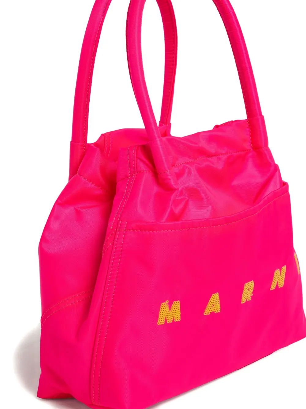 Marni Kids Schoudertas met handvat en logo Roze