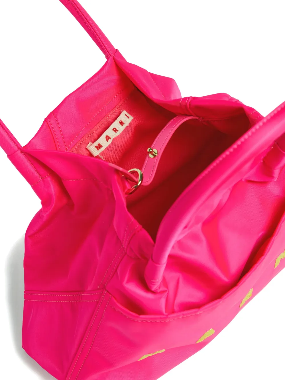 Marni Kids Schoudertas met handvat en logo Roze