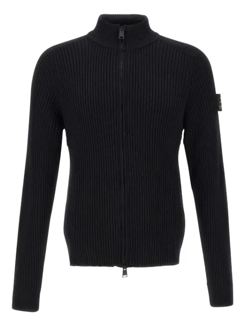 Premiata ribbed-knit zip-up cardigan