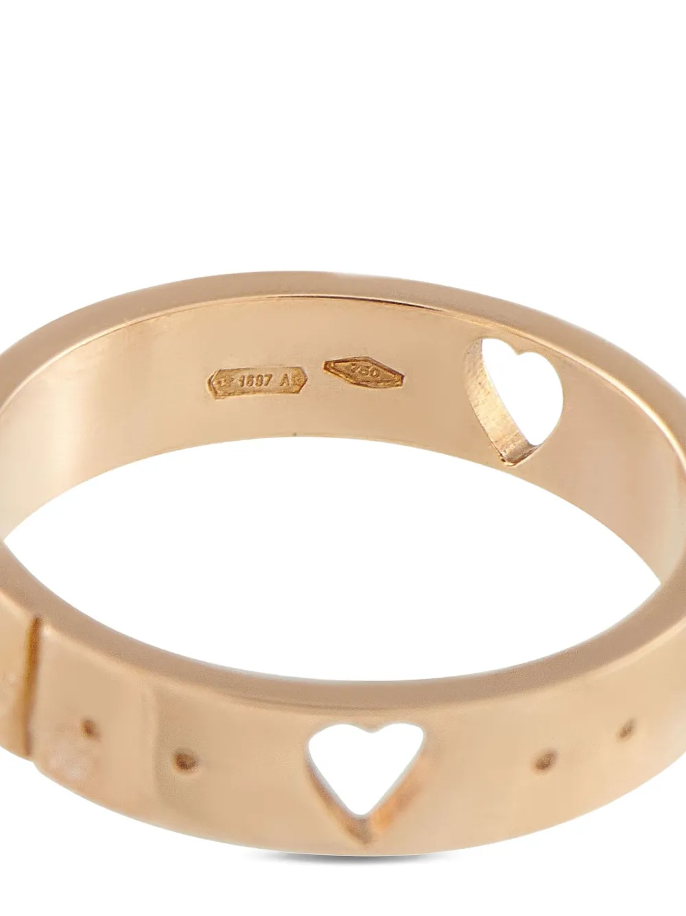 Pre-owned Gucci 18k Rose Gold Icon Heart Ring In Pink