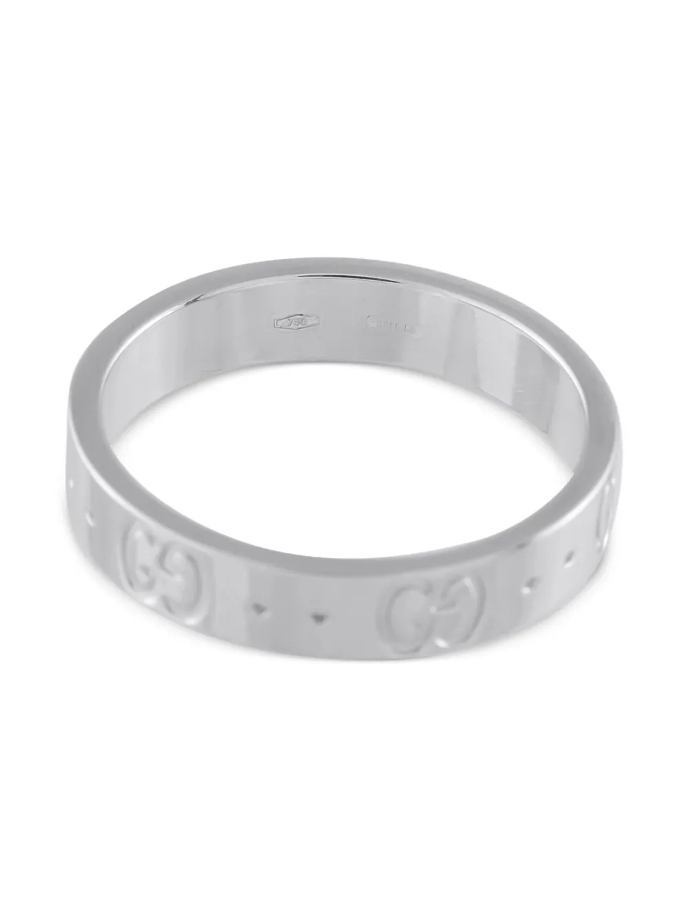 Gucci Pre-Owned Icon リング 18Kホワイトゴールド - シルバートーン Gucci Pre-Owned Icon リング 18Kホワイトゴールド - シルバートーン