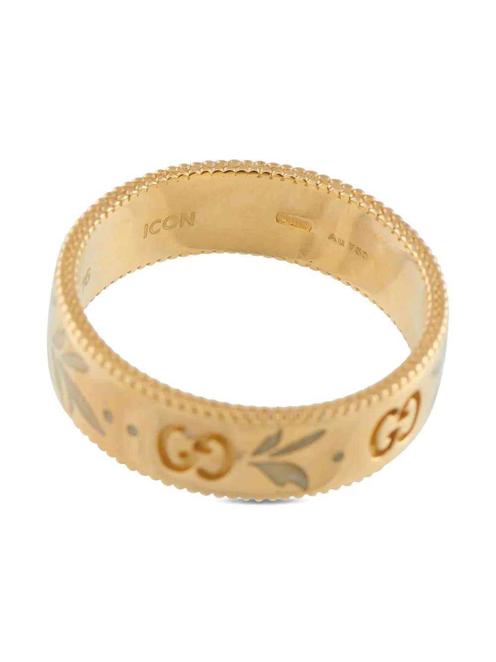 Pre-owned Gucci 18k Rose Gold Icon Blooms Ring