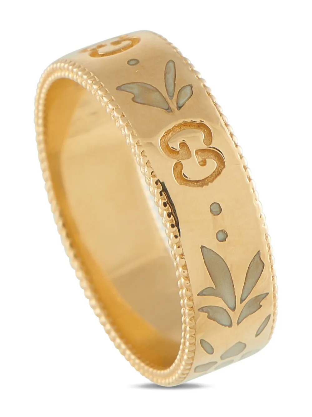 Pre-owned Gucci 18k Rose Gold Icon Blooms Ring