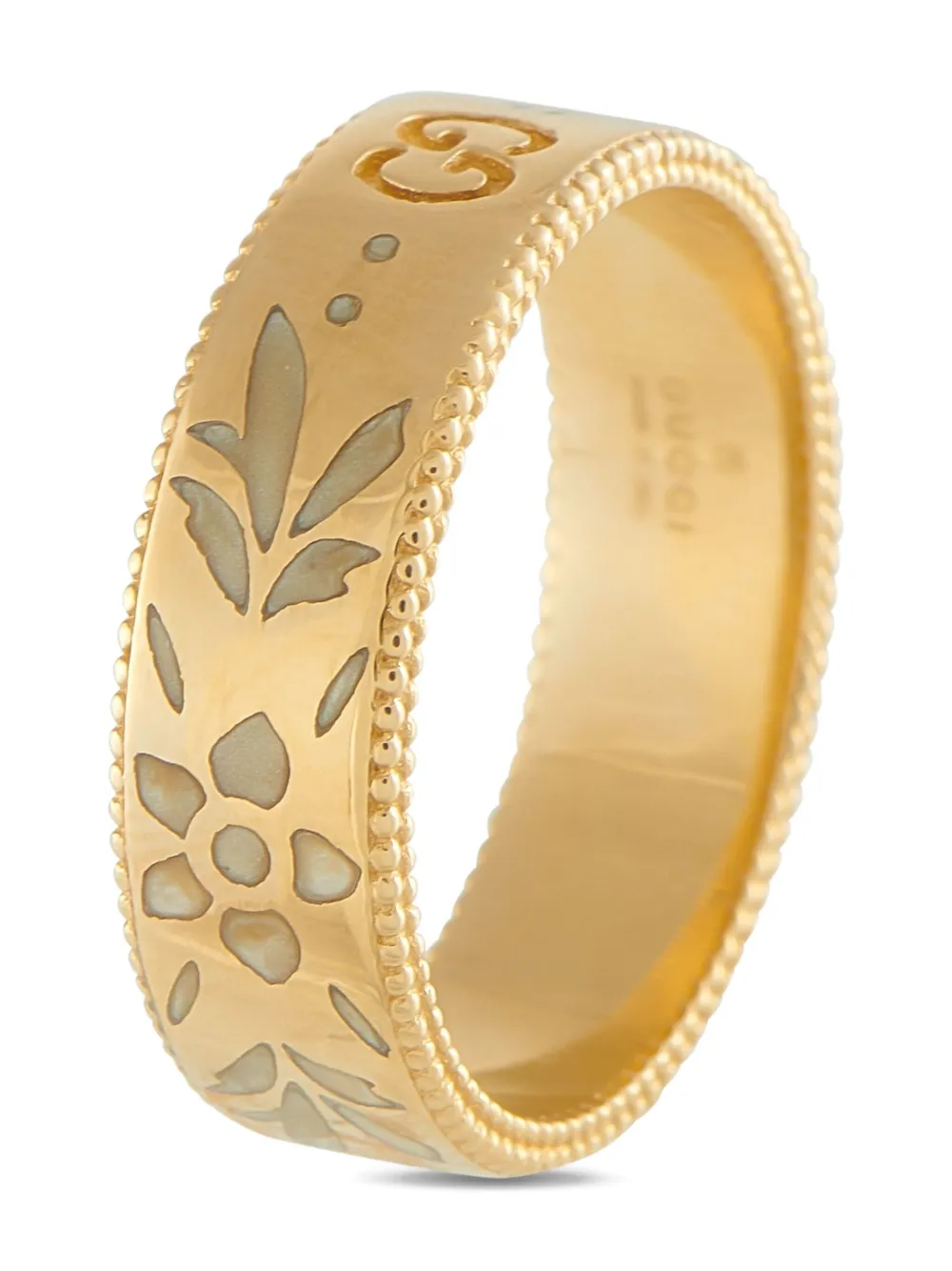 Pre-owned Gucci 18k Rose Gold Icon Blooms Ring