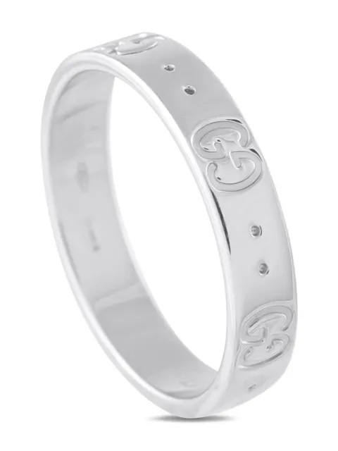 Gucci Pre-Owned 18K white gold Icon GG ring