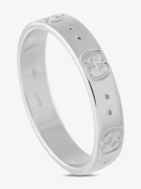 Gucci Pre-Owned 18K white gold Icon GG ring
