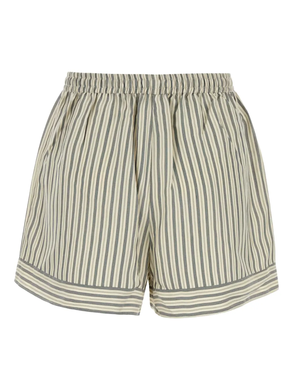 Le Kasha Embroidered Silk Wensu Shorts In Green