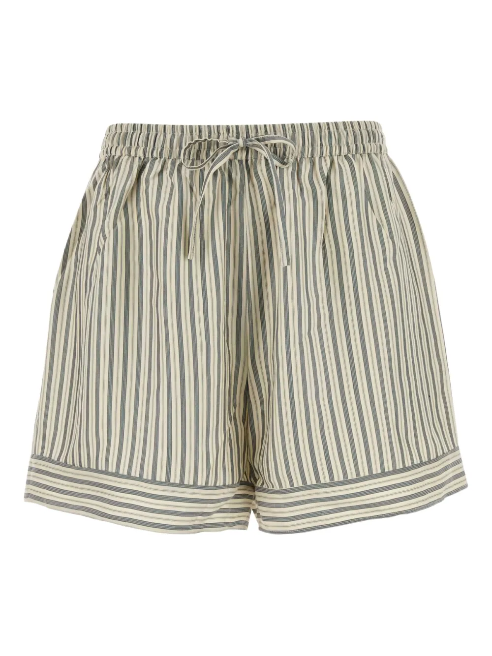 Le Kasha Embroidered Silk Wensu Shorts In Green