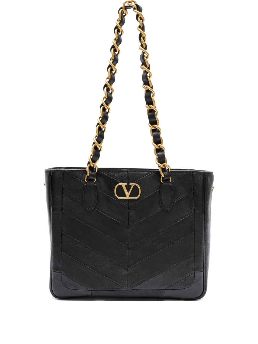 Valentino Garavani Borsa tote in pelle - Nero