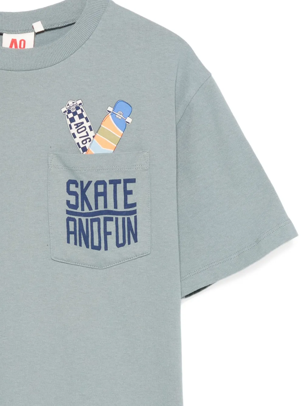 American Outfitters Kids T-shirt met borstzak Blauw