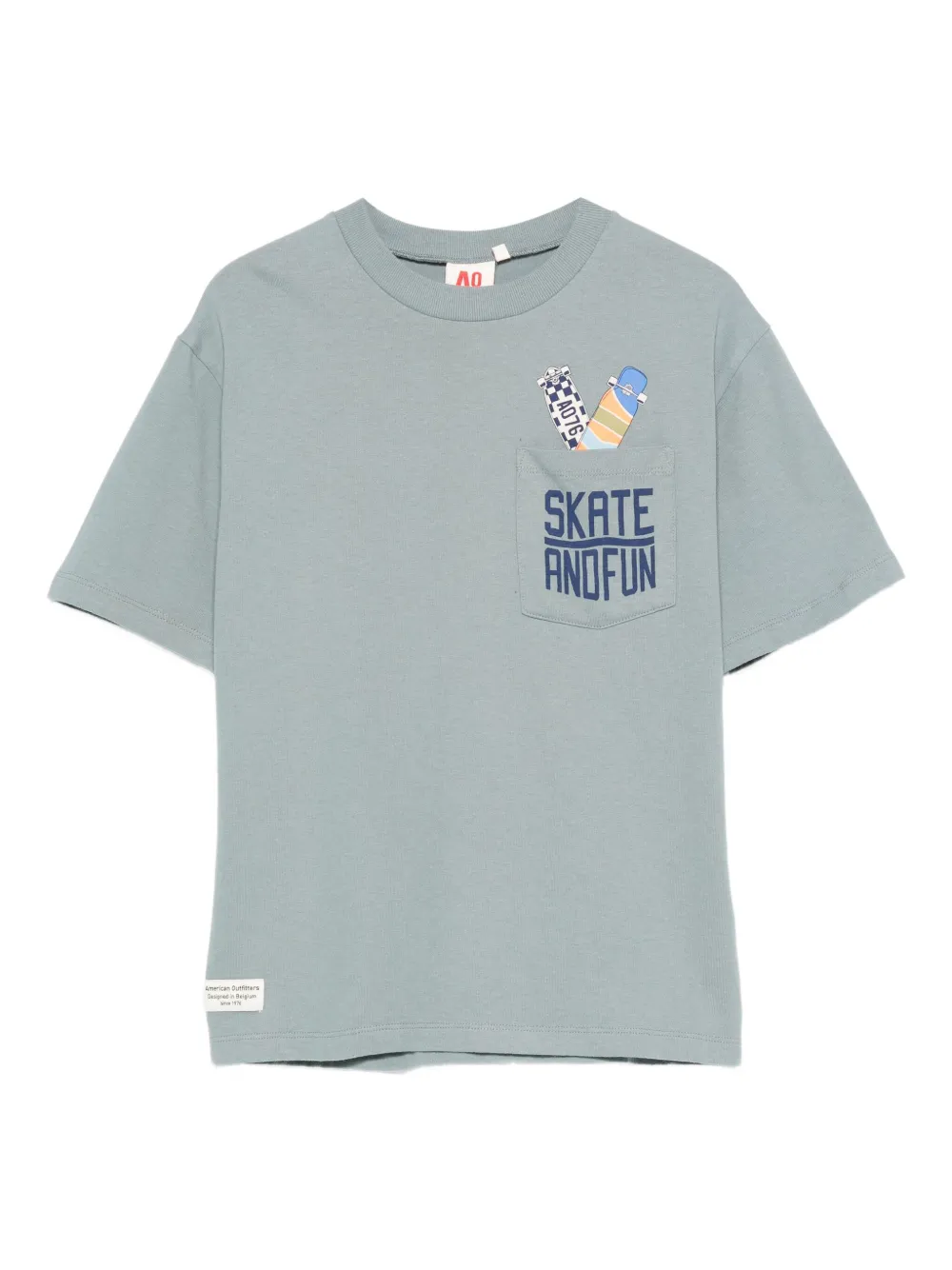 American Outfitters Kids T-Shirt mit Brusttasche - Blau