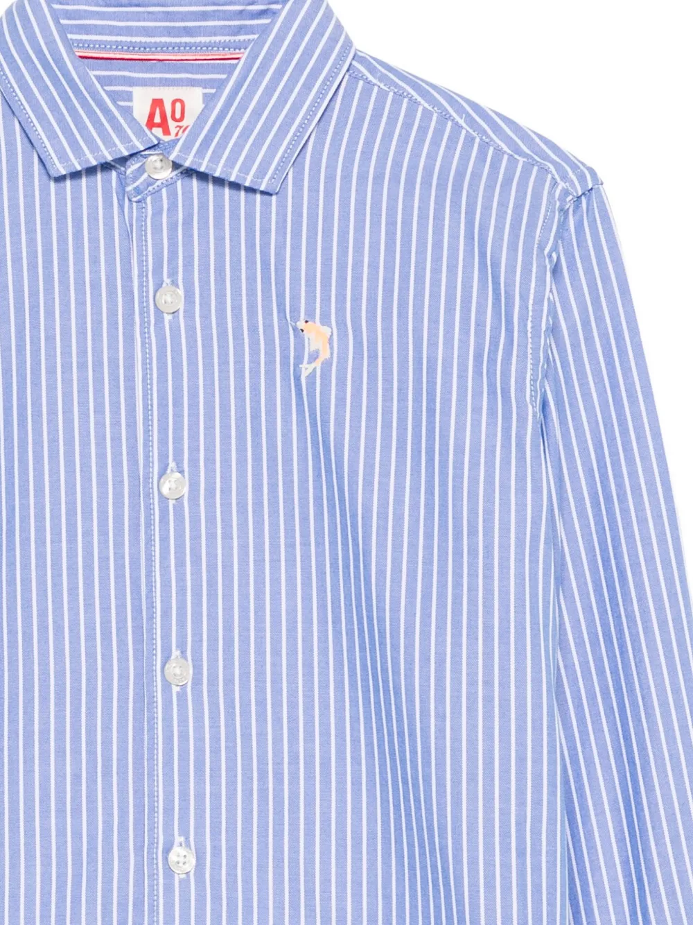 American Outfitters Kids Gestreept shirt met borduurwerk Blauw