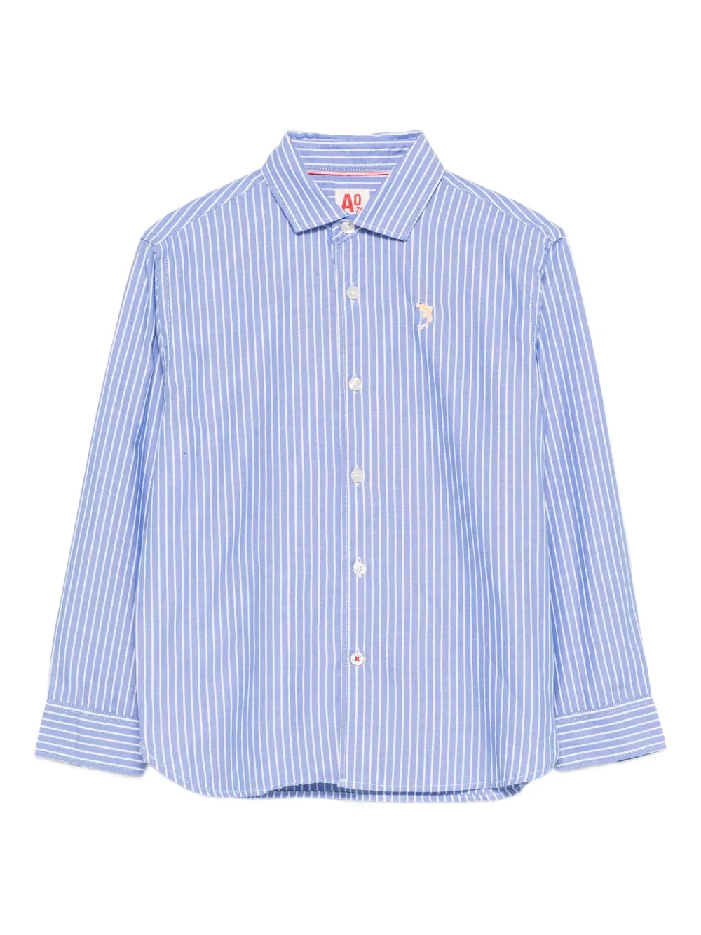 American Outfitters Kids Camicia a righe con ricamo - Blu