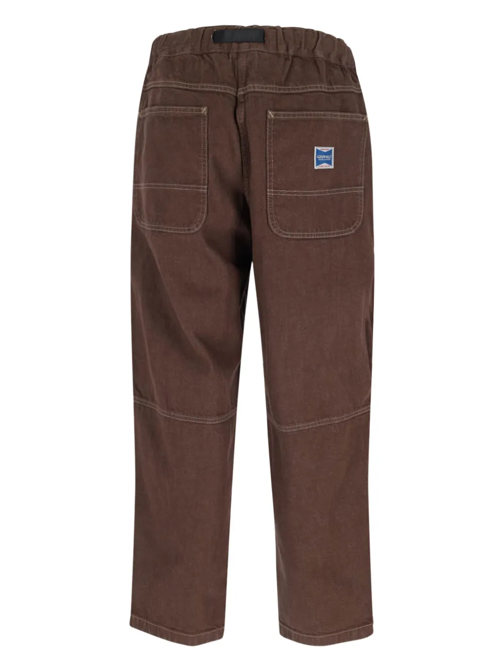 Gramicci adjustable-waist topstitched jeans - Bruin