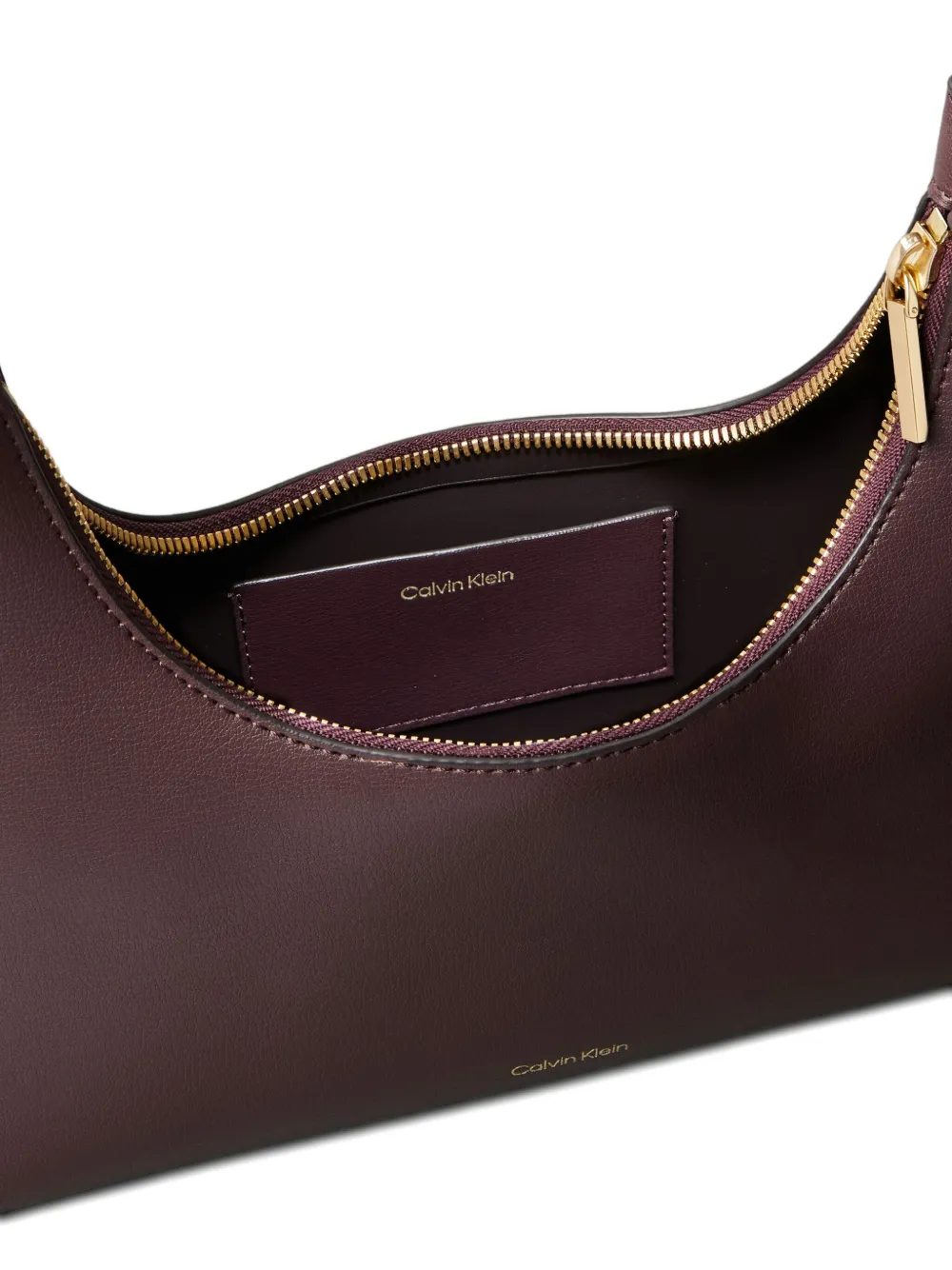 Calvin Klein Foil schoudertas met rits Bruin