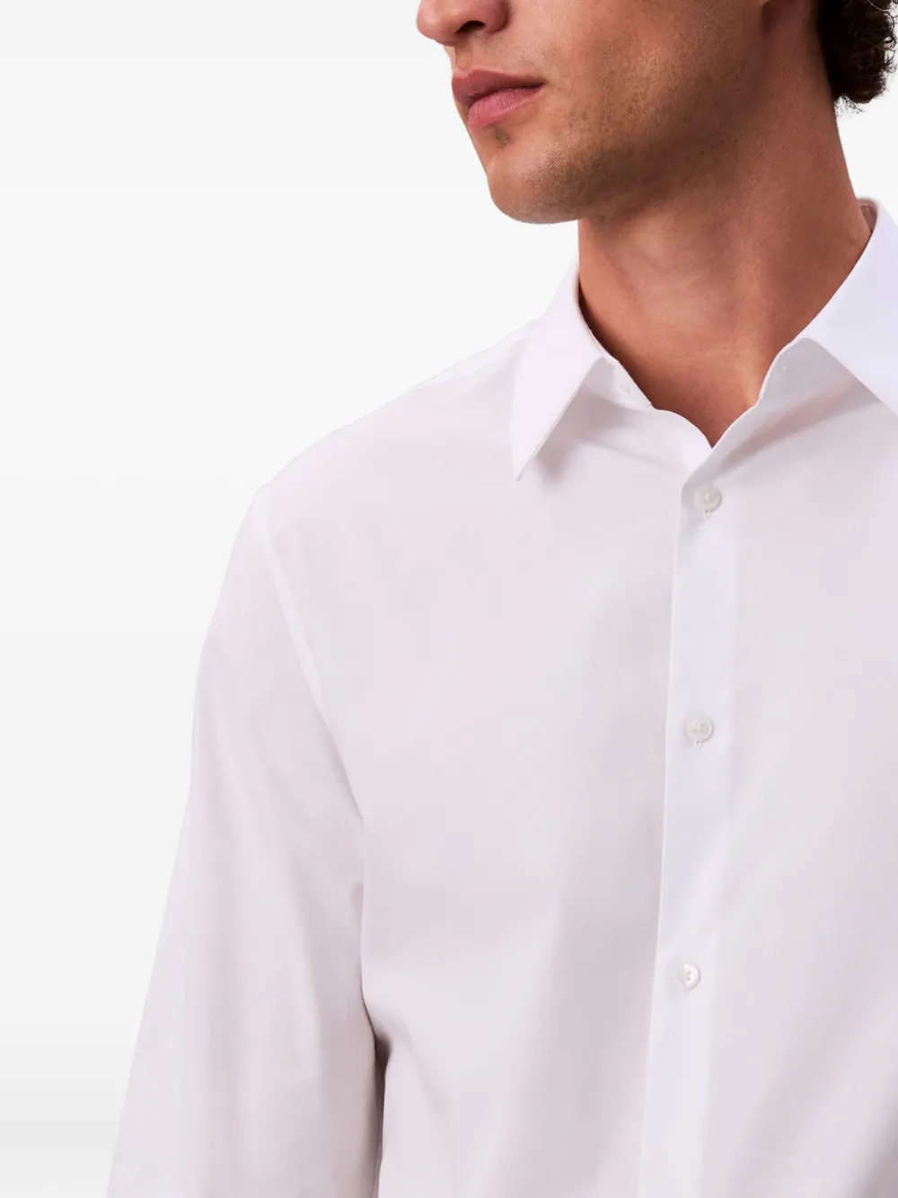 Calvin Klein Katoenen overhemd met lange mouwen Wit