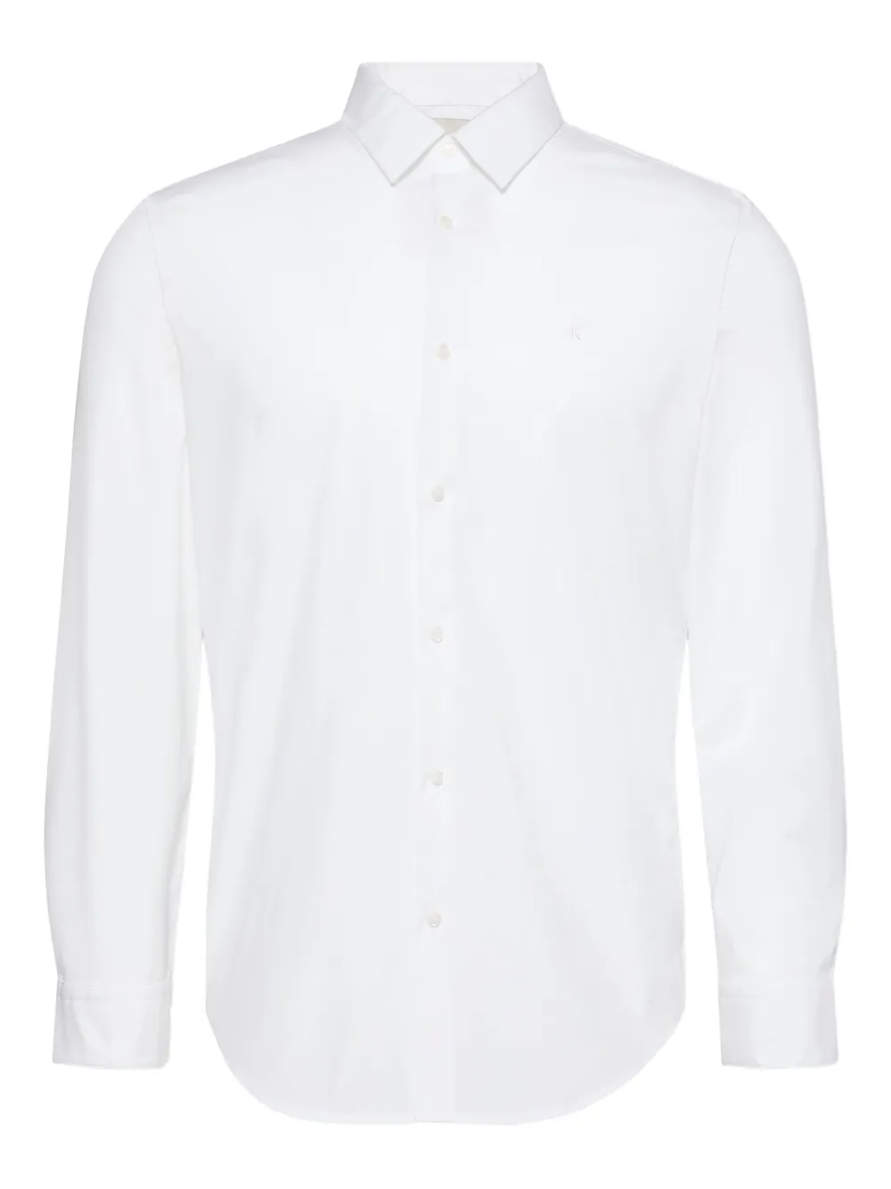Calvin Klein Camisa de algodão mangas longas | Branco | Image 1