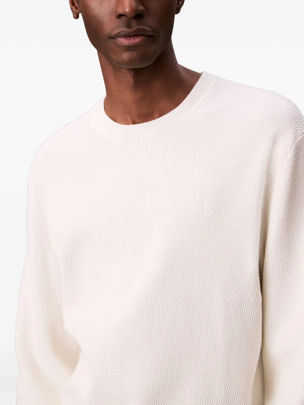 Calvin Klein Trui met textuur Beige