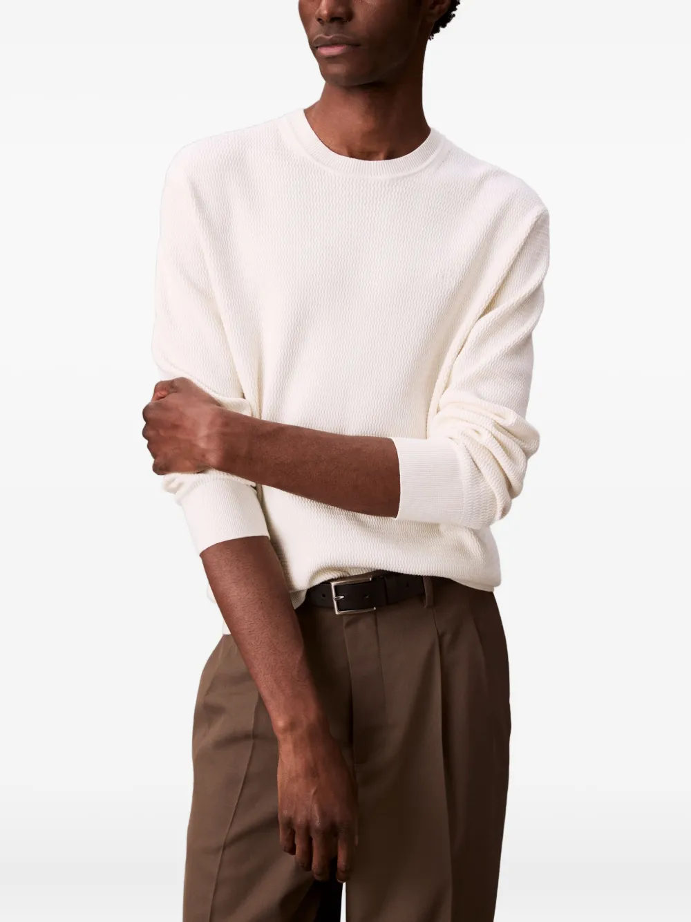 Calvin Klein Trui met textuur Beige