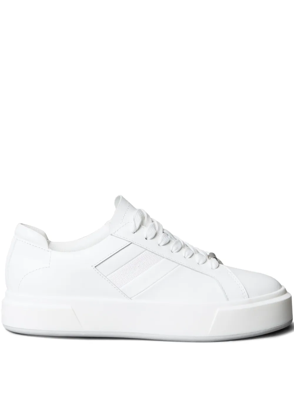 Calvin Klein Lace-up Panelled Sneakers In White