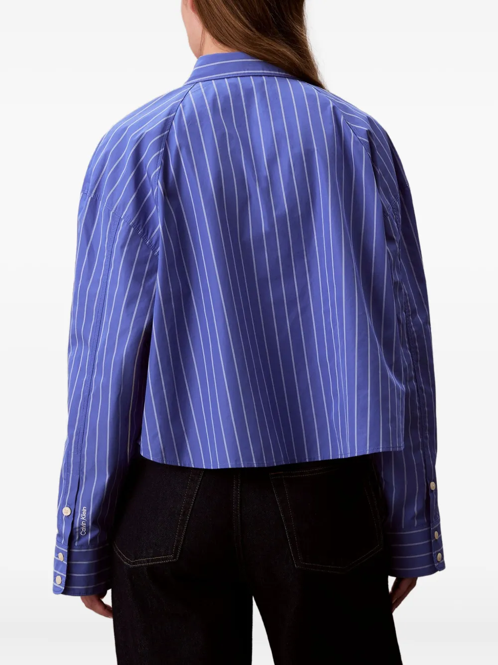 Calvin Klein Jeans Est.1978 Striped Cotton Shirt In Blue