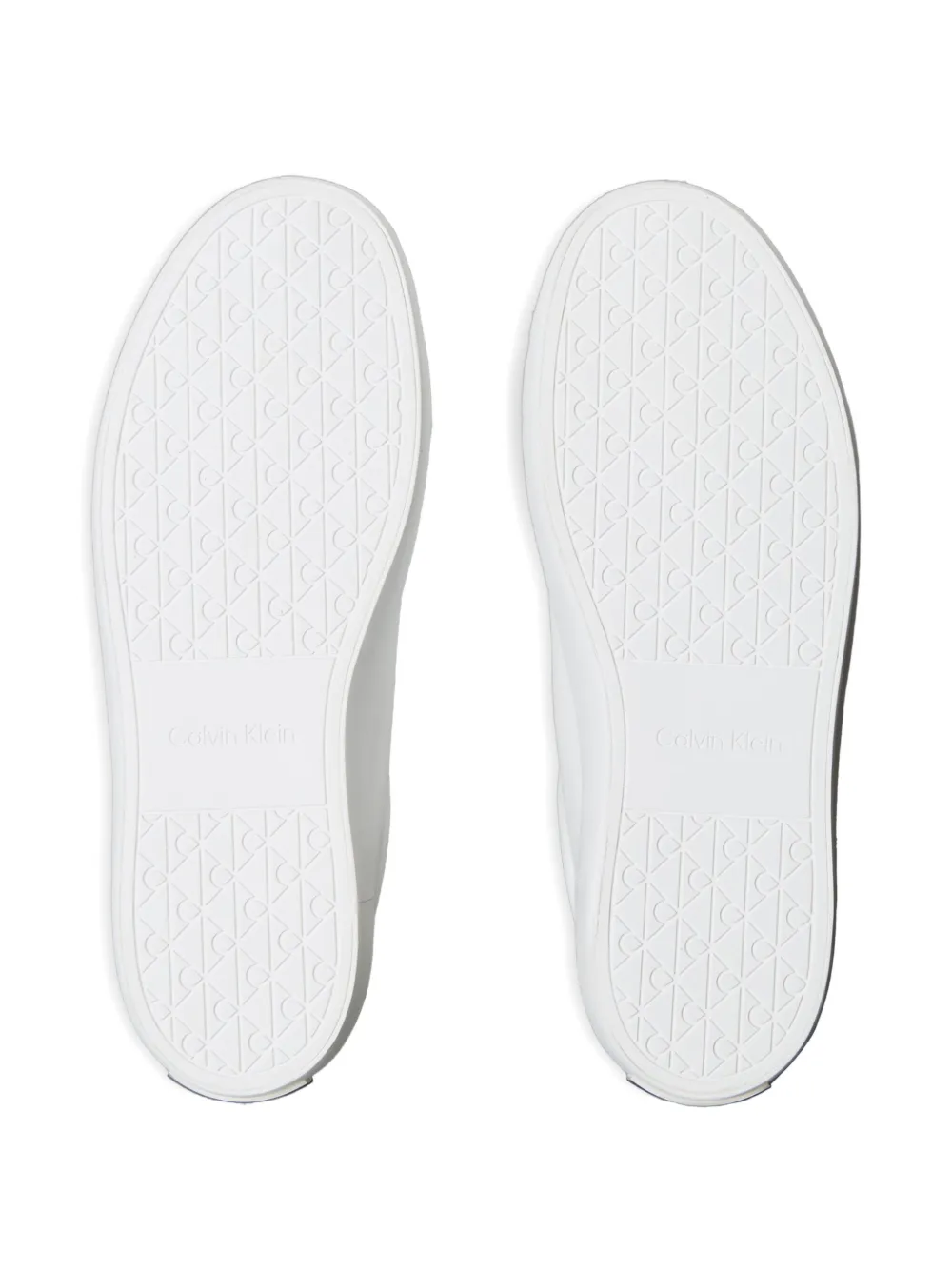 Calvin Klein Lace-up Panelled Sneakers In White