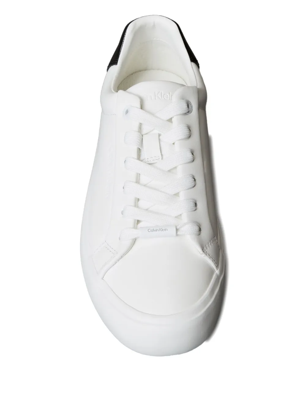 Calvin Klein Lace-up Panelled Sneakers In White