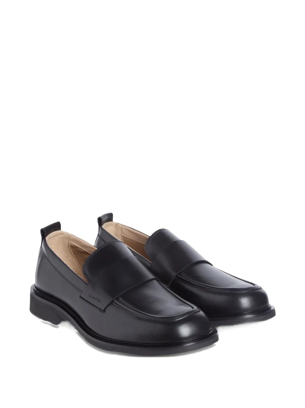 Calvin Klein Loafers met treklus - Zwart