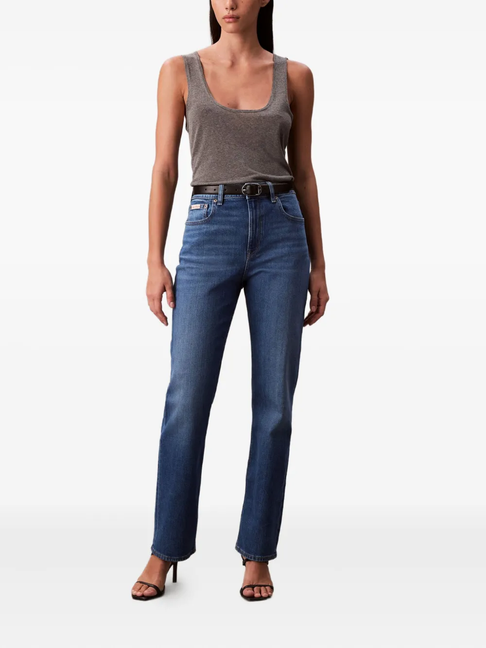  Calvin Klein Jeans Vaqueros Con Parche Del Logo - Azul 