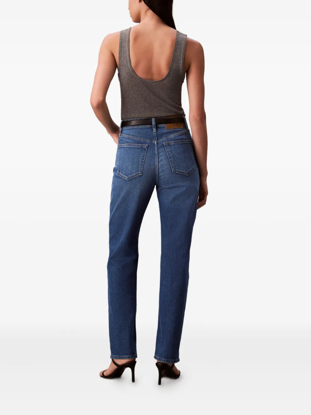  Calvin Klein Jeans Vaqueros Con Parche Del Logo - Azul 